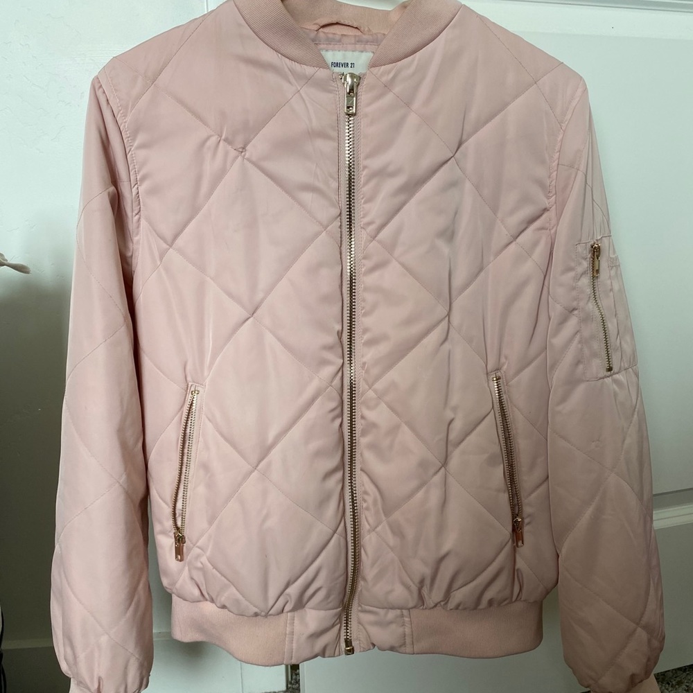 Pink forger 21 bomber jacket